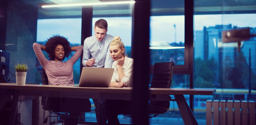People strategizing in their startup company