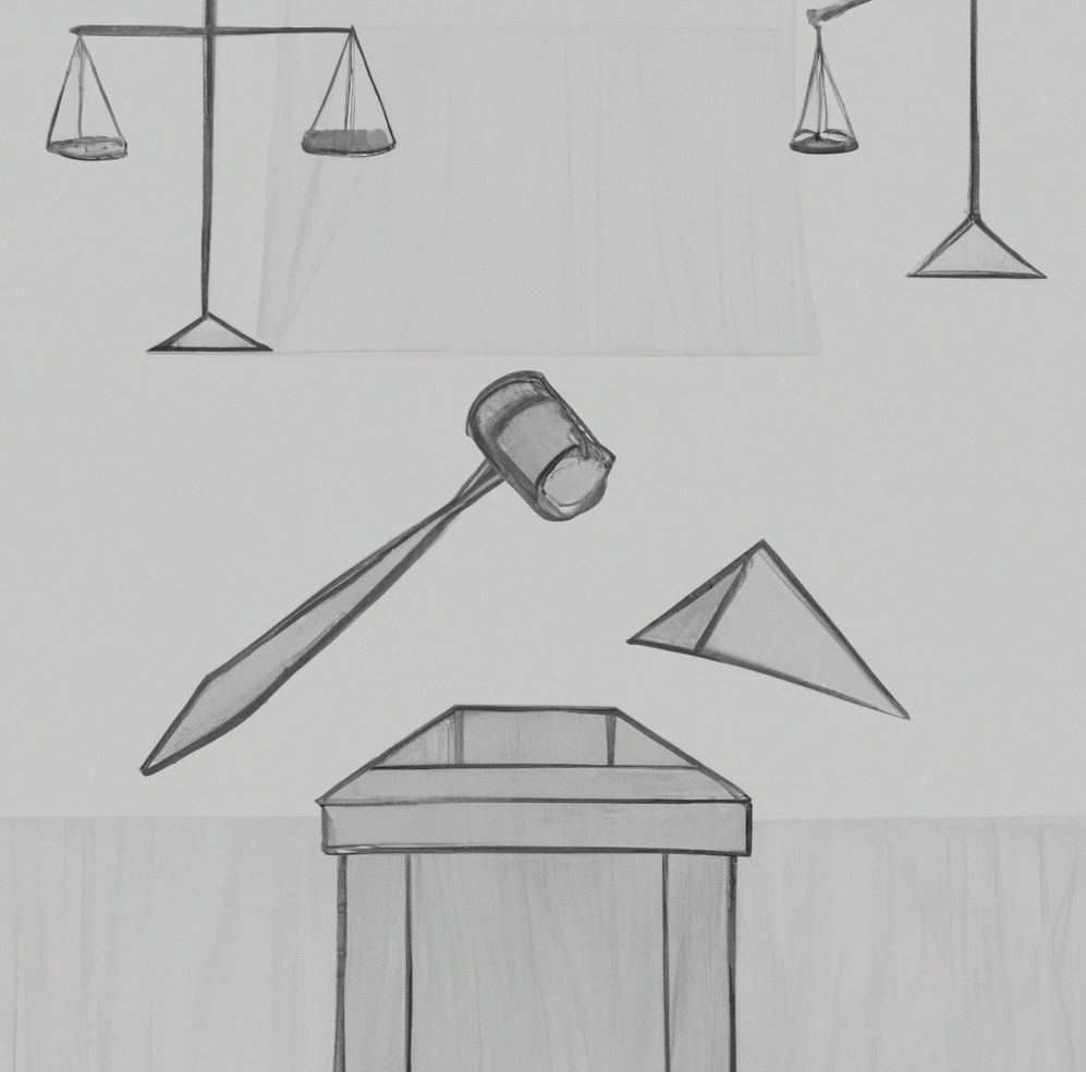 illustration of courtroom scene