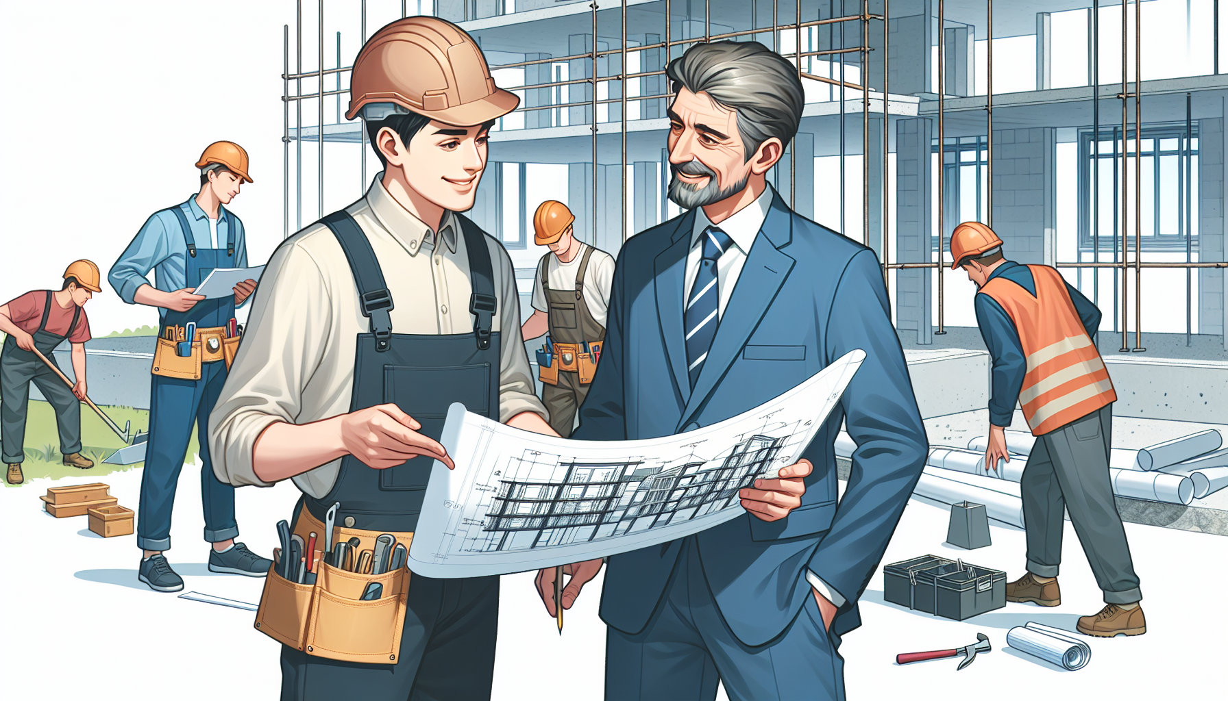 Illustration of working with a licensed contractor