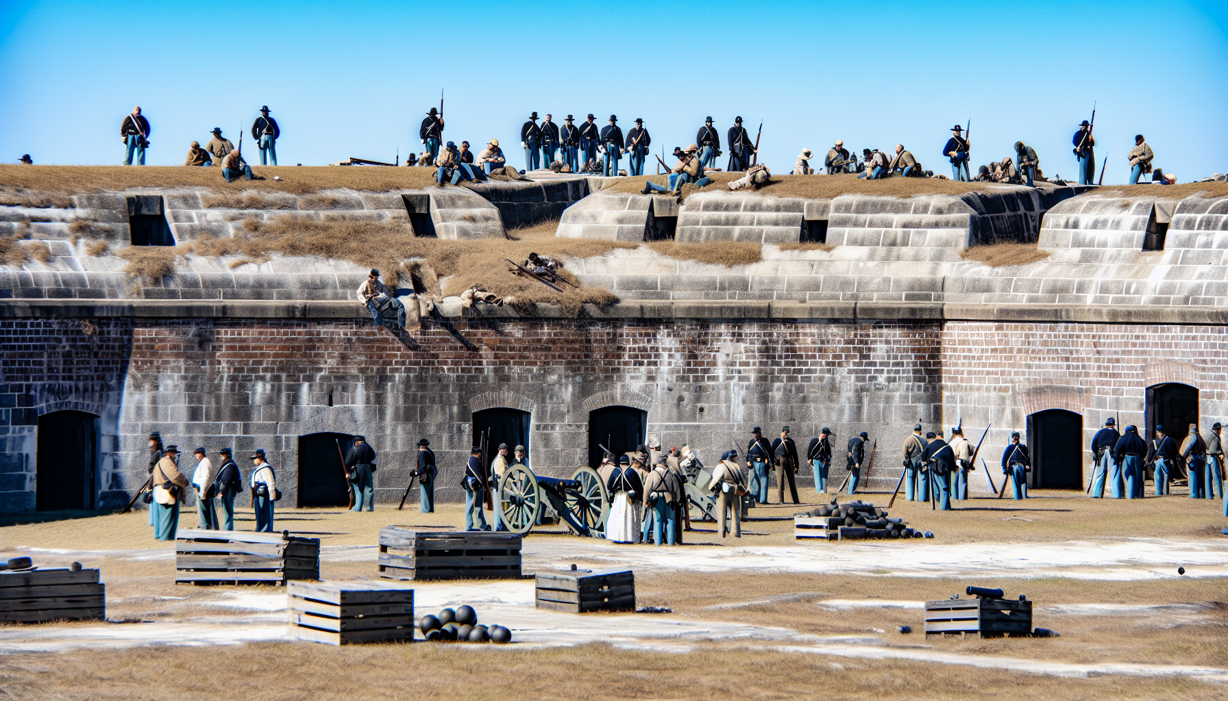 Photo of Fort Clinch during the Civil War