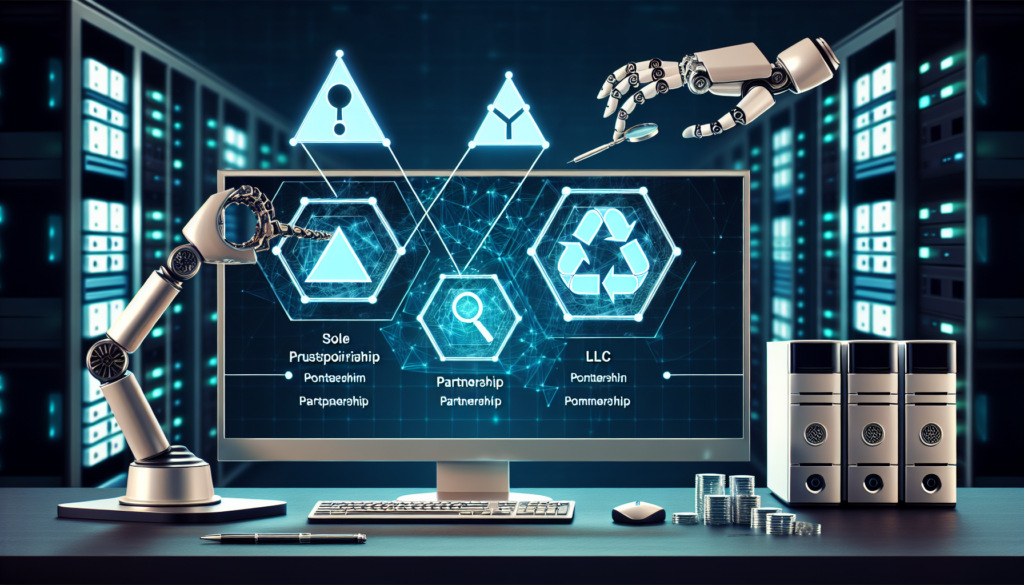 Illustration comparing other business structures tp LLC for crypto mining