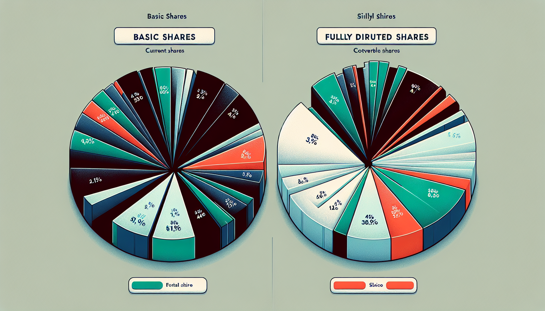 Illustration of basic shares vs fully diluted shares