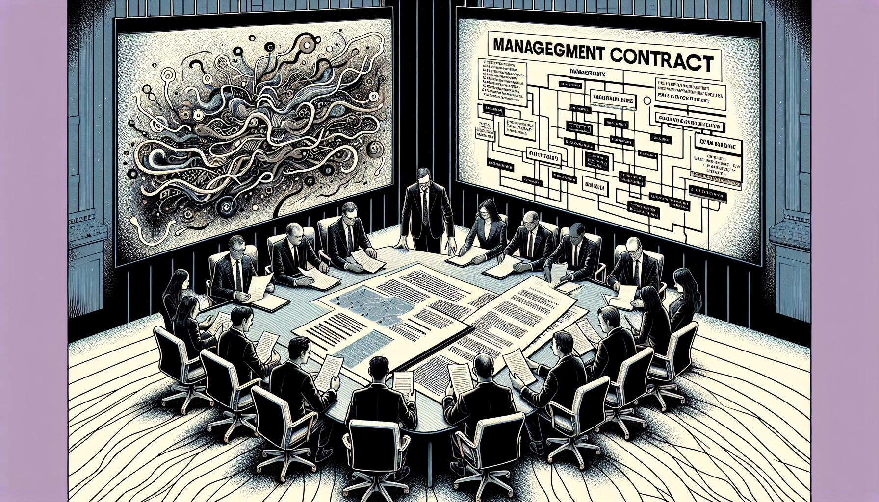 Illustration of management contract review