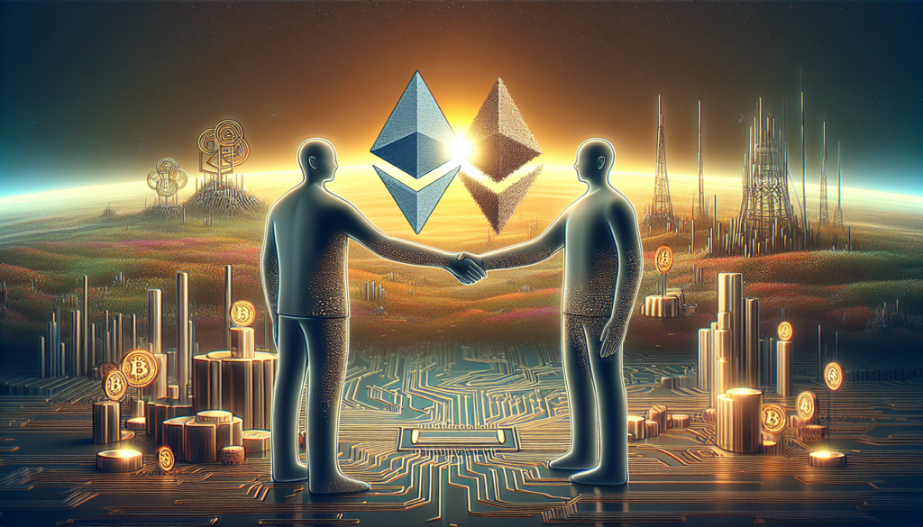 Illustration of Ethereum and SEC collaboration for innovation