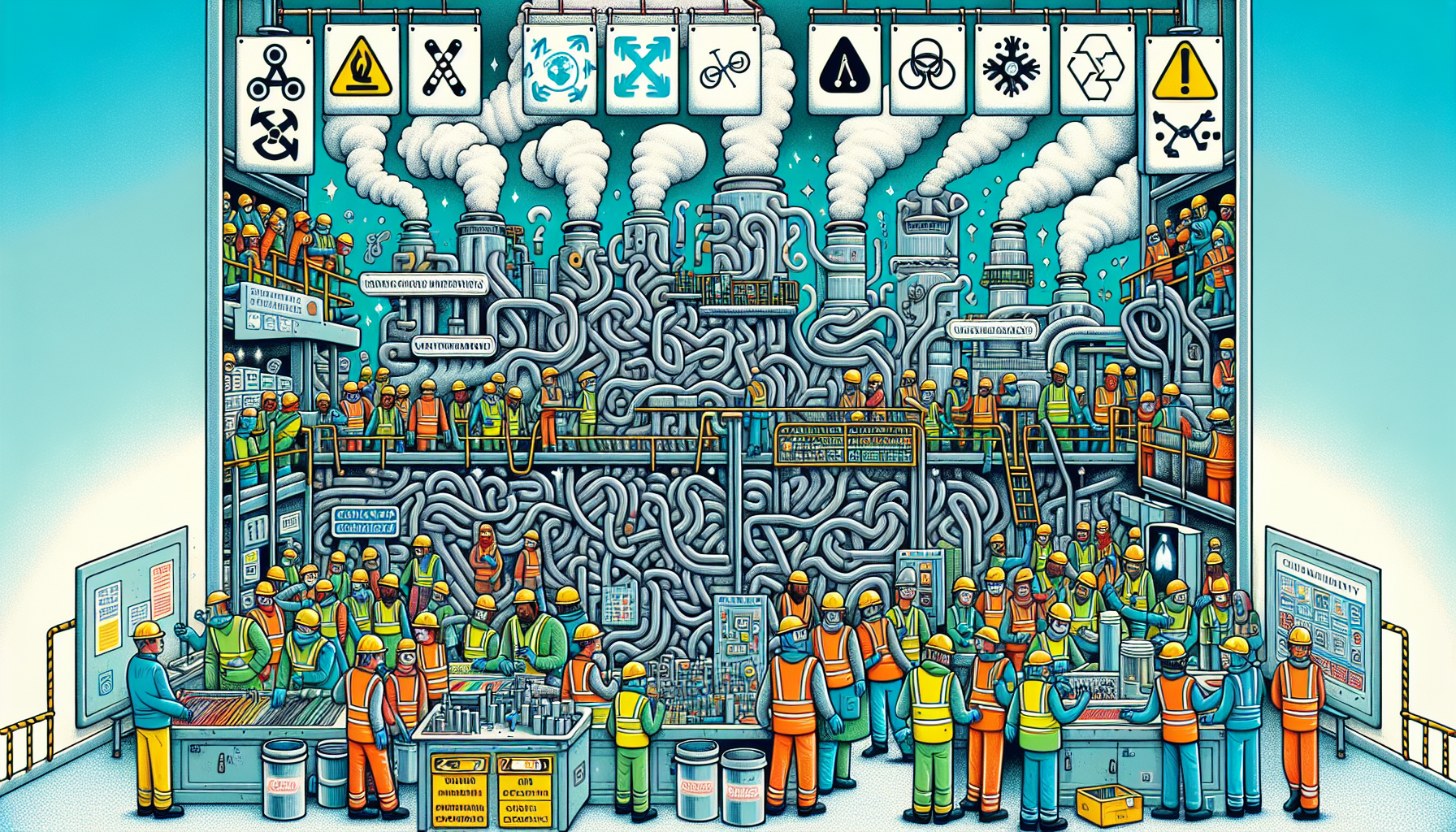 Illustration of regulatory compliance in manufacturing