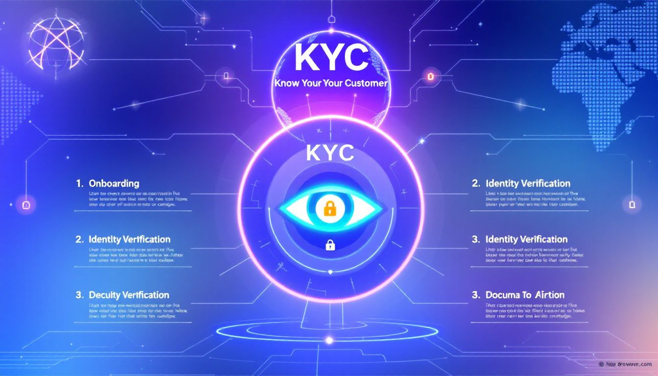 Implementation of KYC procedures in ICOs, depicting various steps.